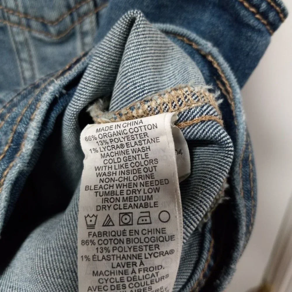 Prana Women's Blue Denim Sleeveless Cropped Jean Dree Vest Size Small - Picture 7 of 9